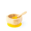Bambusowa miseczka dla dziecka z przyssawką eco rascals żółty