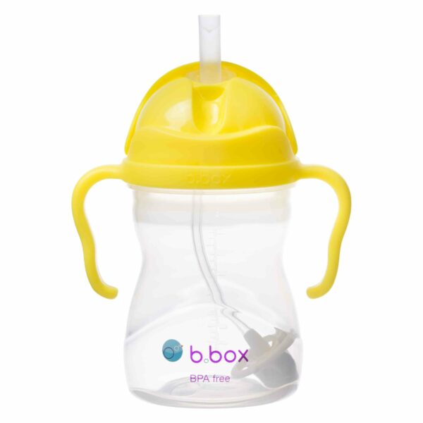 Bidon dla dzieci ze słomką b.box, żółty, 240 ml