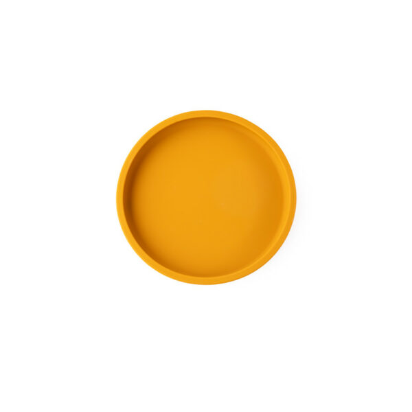 talerzyk silikonowy z przyssawką trójdzielny 2w1 żółty