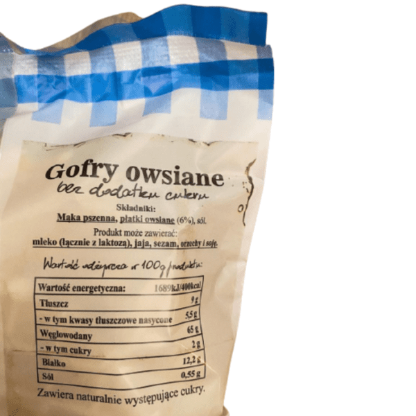 chrupkie gofry owsiane bez cukru
