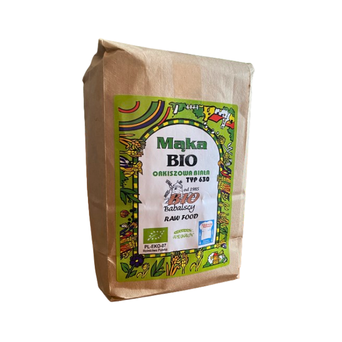 Bio mąka orkiszowa jasna , 1 kg, Bio Babalscy