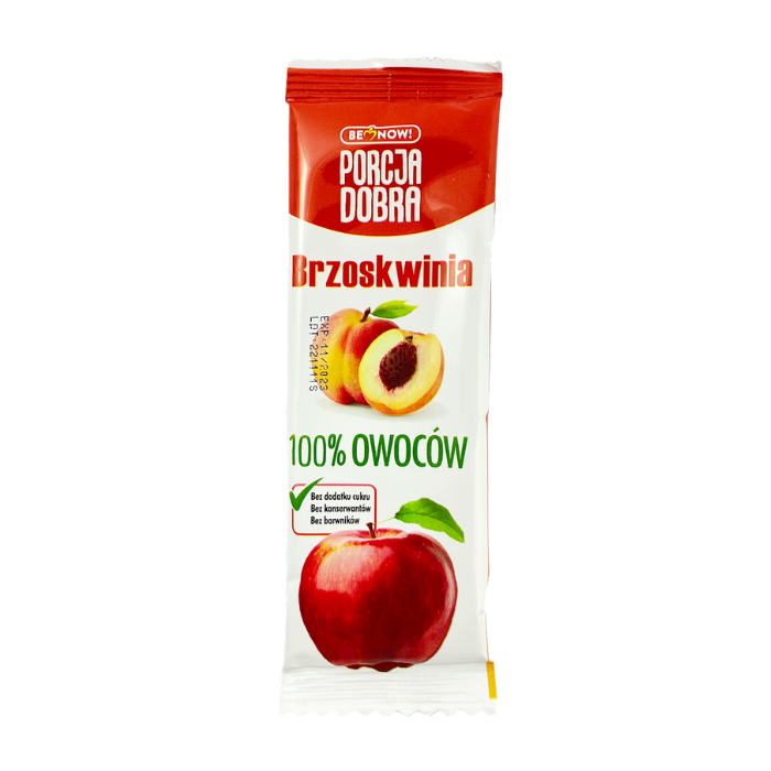 Jabłkowo-Brzoskwiniowa Przekąska Bez Dodatku Cukru, Porcja Dobra, 16 g