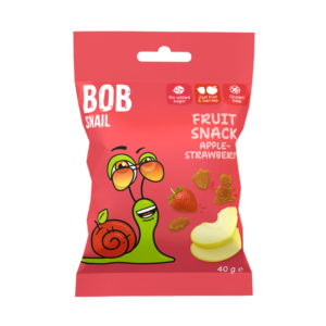 Żelki Bez dodatku cukru jabłko - truskawka, Bob Snail, 40 g